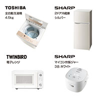 家電セット(ツインバード電子レンジセット） ホワイト 