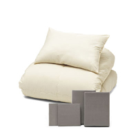 年中快適布団とカバーの6点セット グレージュ SLF-21(GRE)　