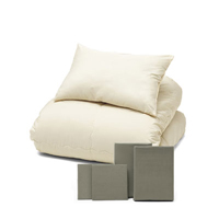 年中快適布団とカバーの6点セット グレイッシュグリーン SLF-21(GGN)