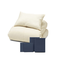 年中快適布団とカバーの6点セット ネイビー SLF-21(NV)