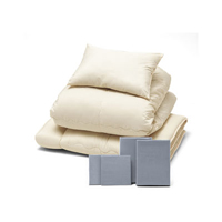 年中快適布団とカバーの7点セット ライトグレー SLF-221(LGR)
