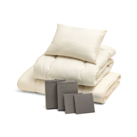 合繊（抗菌防臭）布団とカバーの7点セット グレージュ SLF-12(GRE)　