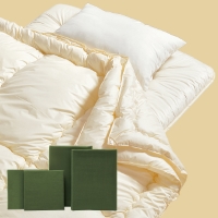 軽量ウォッシャブル布団6点セットオリーブ（掛布団、枕、カバー4点） オリーブ 