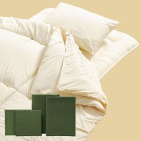 ホコリが出にくい布団7点セットオリーブ（掛布団、敷布団、枕、カバー4点） オリーブ 