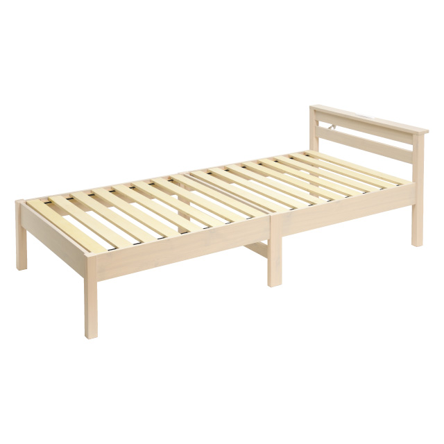 組立簡単すのこベッド ホワイトウォッシュ SLB-201(WS)