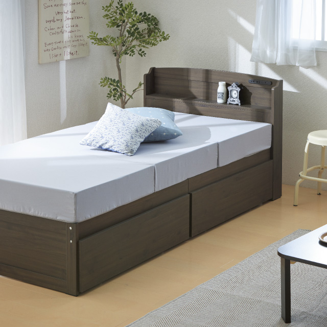 三つ折りマットレス15cm ライトグレー SLM-15(LGR)