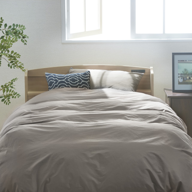 合繊（抗菌防臭）布団とカバーの6点セット グレージュ SLF-11(GRE)　