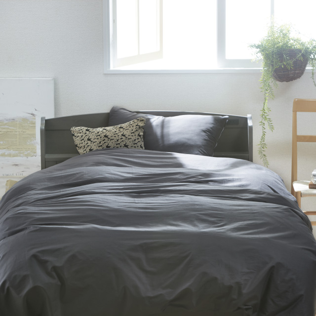 合繊（抗菌防臭）布団とカバーの6点セット グレー SLF-11(GR)