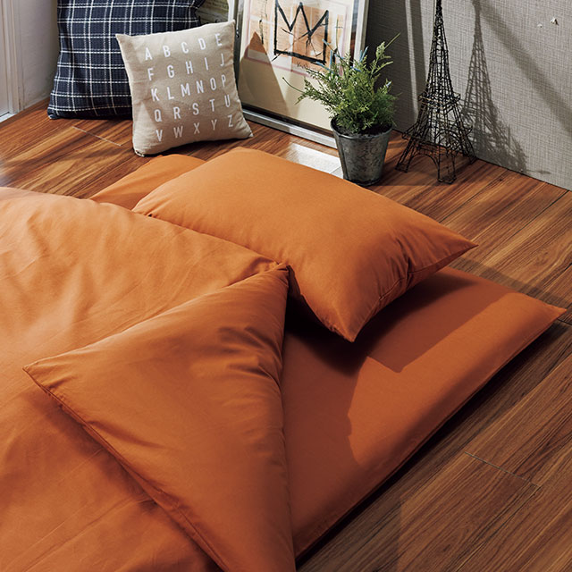 ふわふわ羽毛布団とカバーの7点セット キャメル SLF-02(Ca)