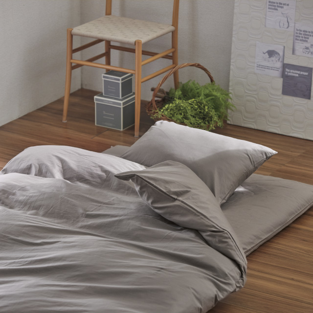 合繊（抗菌防臭）布団とカバーの7点セット グレージュ SLF-12(GRE)　