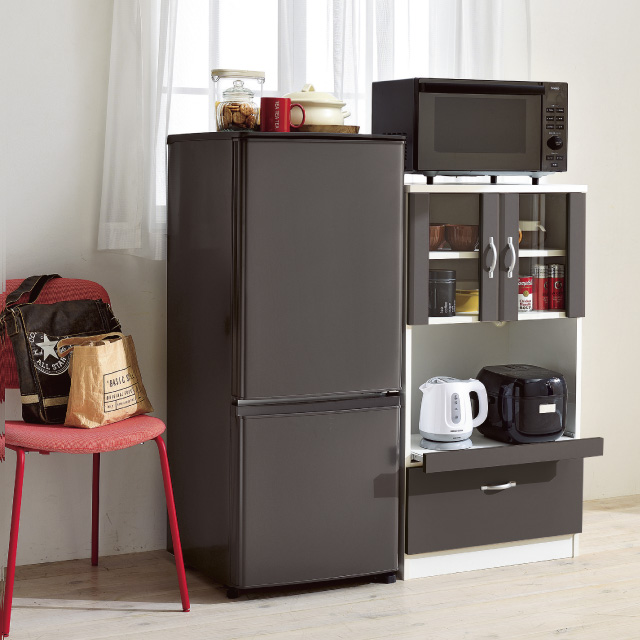 三菱　2ドア冷蔵庫 マットチャコール MR-P15K(H)