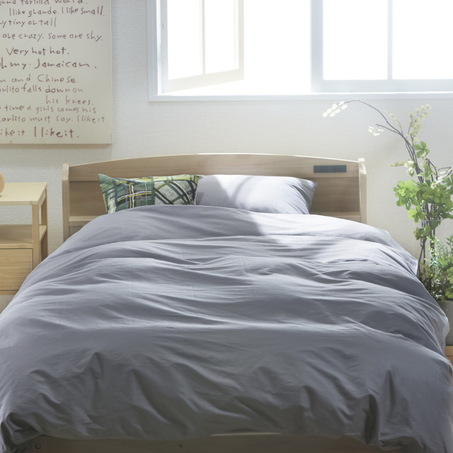 三つ折りマットレス（ライトグレー）＋羽毛布団セット ライトグレー 