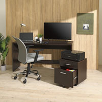 ワークデスクセット　ワイド ブラウン SLD-51(DBR)