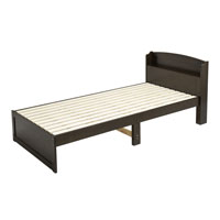 木製すのこベッド宮付 ダークブラウン SLB-101(DBR)