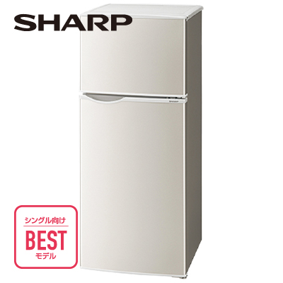 シャープ　2ドア冷蔵庫  SJ-H13E-S