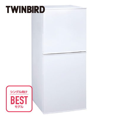 ツインバード2ドア冷蔵庫 ホワイト HR-F915(W)