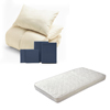 ポケットコイルマットレス（ホワイト）＋羽毛布団セット ネイビー 