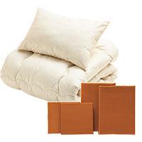 合繊（抗菌防臭）布団とカバーの6点セット　キャメル キャメル SLF-11(Ca)