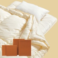 軽量ウォッシャブル布団7点セット　キャメル（掛布団、敷布団、枕、カバー4点） キャメル 