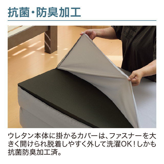 三つ折りマットレス15cm ミルクベージュ SLM-15(MBE)