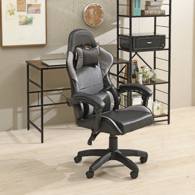 ゲーミングチェア ブラック/グレー SLC-106(B/G)