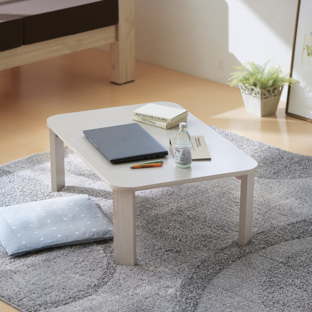 折脚ローテーブル900 ホワイトウォッシュ SLT-900(WW)