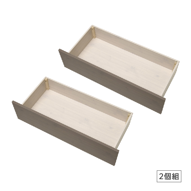 木製すのこベッド引出2個組 ライトグレー SLH-111(LGR)